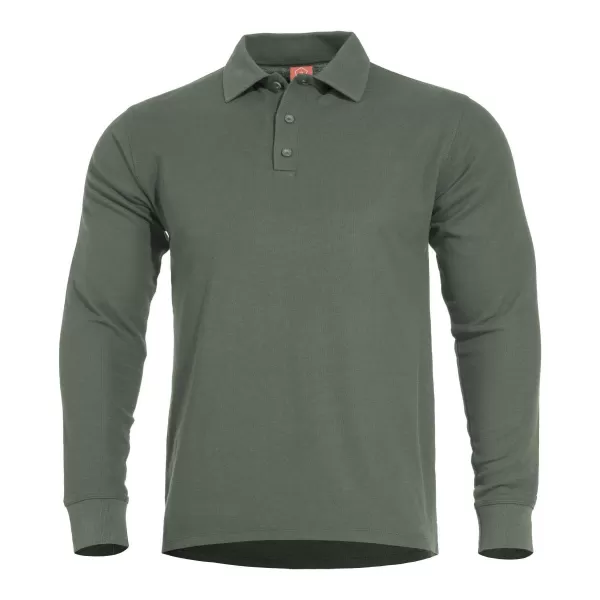  tricou PENTAGON ANIKETOS LONG POLO K09013 VERDE CAMO 