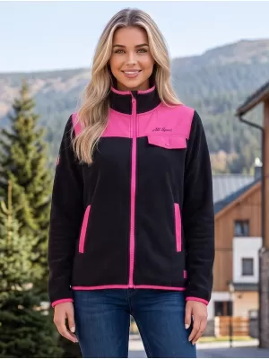 Hanorac de damă din fleece ALTISPORT GENESIS NEGRU