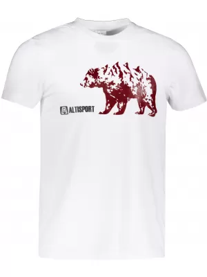 Tricou pentru bărbați cu mâneci scurte ALTISPORT ALM193129 ALB