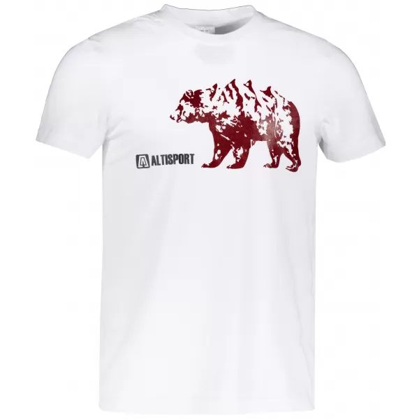  Tricou pentru bărbați cu mâneci scurte ALTISPORT ALM193129 ALB 