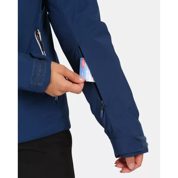  Jachetă de schi pentru femei KILPI FLIP-W ZL0110KI ALBASTRU ÎNCHIS 