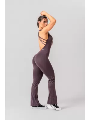 Shaping Salopetă evazată OWN THE GYM 397 BROWN Nebbia