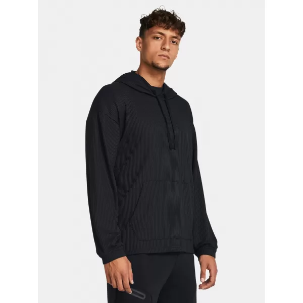  Hanorac pentru bărbați UNDER ARMOUR UA RIVAL WAFFLE HOODIE 1383108-001 NEGRU 