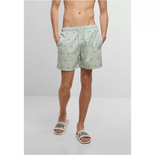  Pantaloni scurți de baie URBAN CLASSICS TB2680 FROT MINT/VINTAGE BLUE 