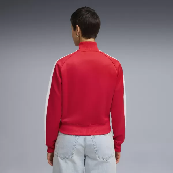  Panoul pentru doamne PUMA T7 ALWAYS ON SHORT TRACK JACKET 62979611 PENTRU TOT TIMPUL ROȘU 