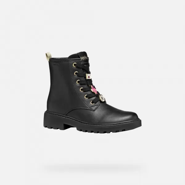  Botine pentru fete GEOX CASEY HARRY POTTER J5620B000BCC9999 NEGRU 