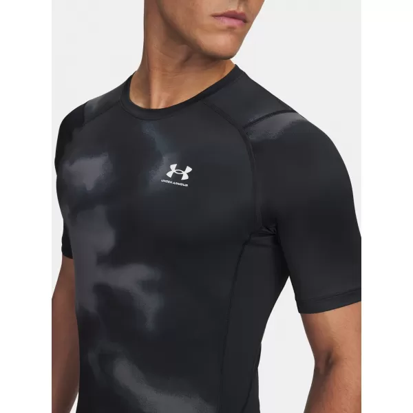  Tricou pentru bărbați UNDER ARMOUR UA HG ARMOUR PRINTED SS 1383321-003 NEGRU 