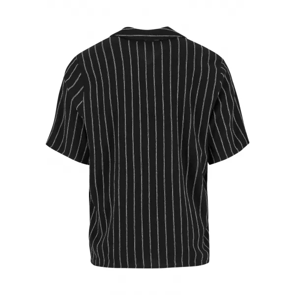  Cămașă pentru bărbați URBAN CLASSICS TB7342 NEGRU/ALB 