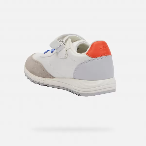  Adidași pentru băieți GEOX ALBEN ALB 