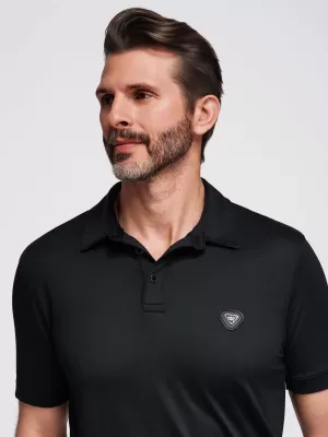 Mens t -thirt cu guler OMBRE OM-POSS-0150 NEGRU