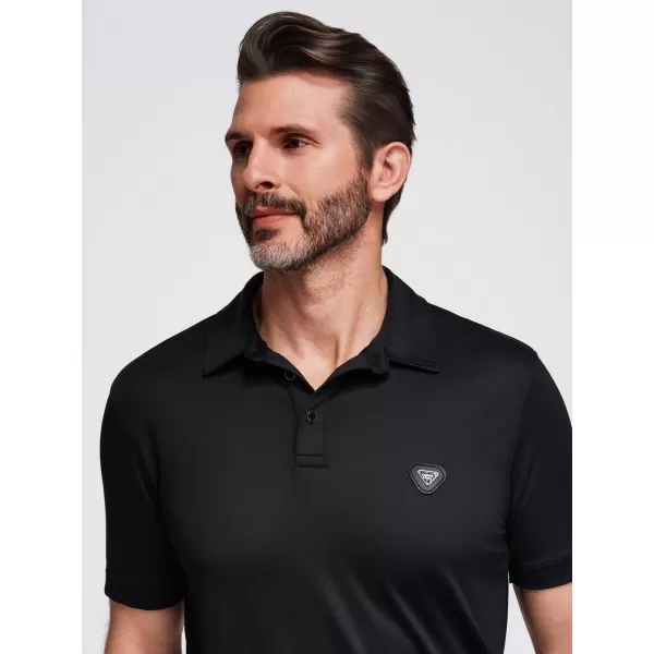  Mens t -thirt cu guler OMBRE OM-POSS-0150 NEGRU 