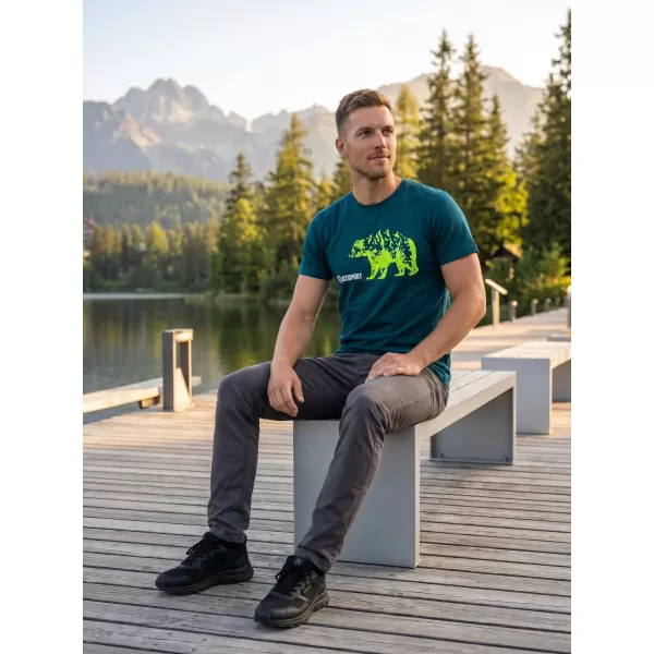  Tricou pentru bărbați cu mâneci scurte ALTISPORT ALM193129 KEROSEN 