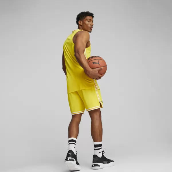 Jersey pentru bărbați PUMA HOOPS TEAM GAME JERSEY 67662805 CYBER ​​GALBEN 