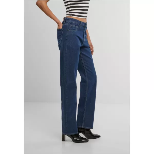 Blugi URBAN CLASSICS TB7193 BLUE DEEP BLUE SPĂLATĂ 