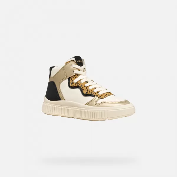  Adidași pentru fete GEOX LAQUINNY J56M3B054AJC1M2U CREMOS 