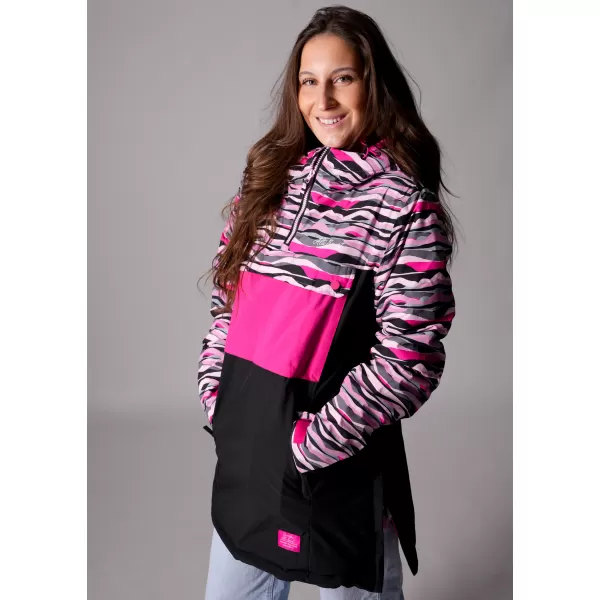  Geaca de iarna dama ALTISPORT GANICE NEGRU/ROZ 