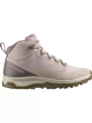 Pantofi de dama SALOMON OUTSNAP WATERPROOF W ETHEREA/IRON/COYOTE BROWN