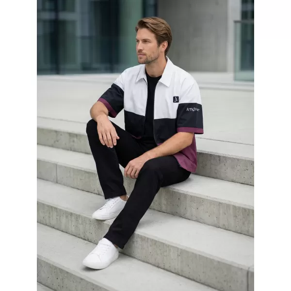  Cămașă premium pentru bărbați ALTISPORT VOJ/ALM051KOS01 BURGUNDIA 