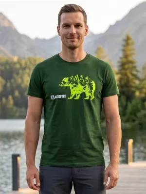 Tricou pentru bărbați cu mâneci scurte ALTISPORT ALM193129 STICLĂ