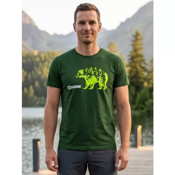  Tricou pentru bărbați cu mâneci scurte ALTISPORT ALM193129 STICLĂ 