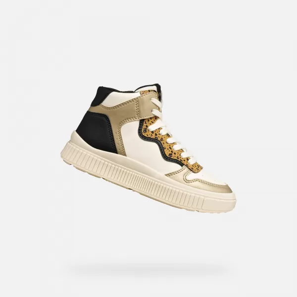  Adidași pentru fete GEOX LAQUINNY J56M3B054AJC1M2U CREMOS 