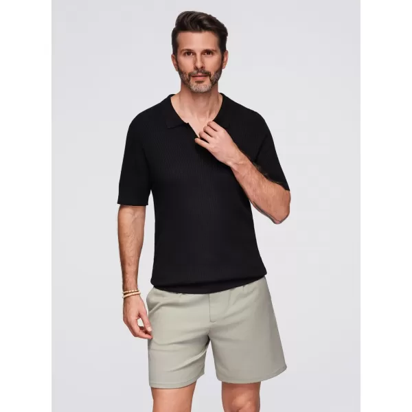  Tricou pentru bărbați OMBRE OM-POSS-0160 NEGRU 