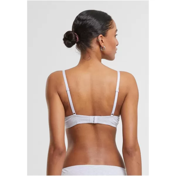  Sutien de damă URBAN CLASSICS TB7652A ALB/GRI CĂNIU 