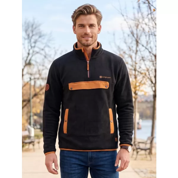  Hanorac pentru bărbați din fleece ALTISPORT GARM NEGRU/MARO 