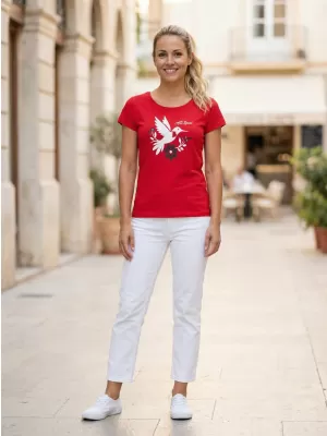 Tricou pentru femei cu mâneci scurte ALTISPORT ALW192122 ROŞU