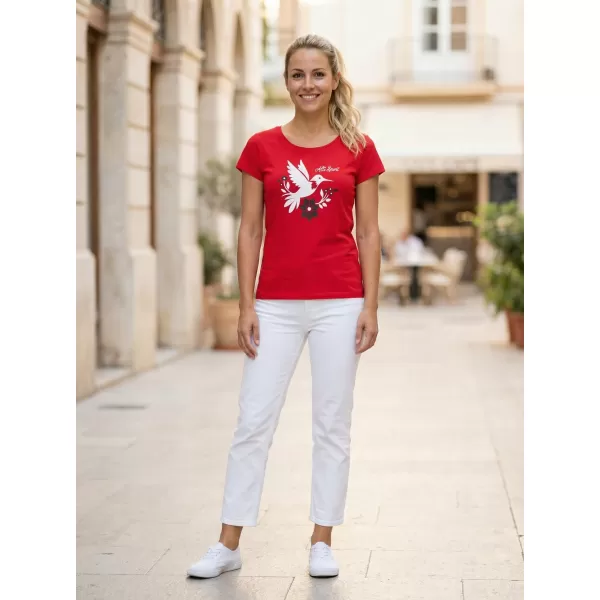  Tricou pentru femei cu mâneci scurte ALTISPORT ALW192122 ROŞU 