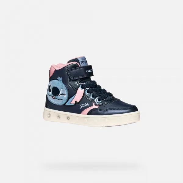  Adidași pentru fete GEOX SKYLIN J568WH0BCKNC0694 ALBASTRU ÎNCHIS 