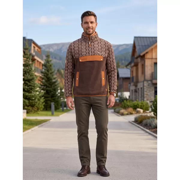  Hanorac pentru bărbați din fleece ALTISPORT GARM MARO 