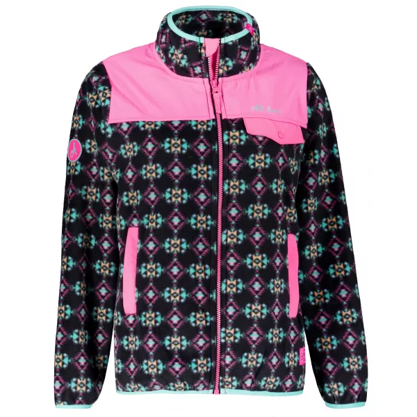  Hanorac de damă din fleece ALTISPORT GENESIS NEGRU/BEJ DESCHIS 