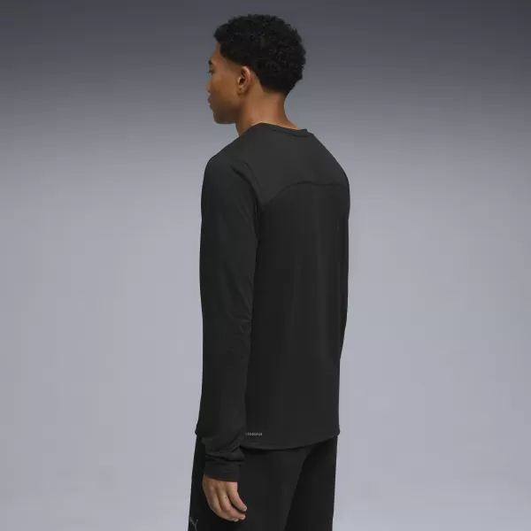  Tricou pentru bărbați PUMA M CLOUDSPUN LS TEE 52759101 PUMA NEGRU 