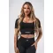 Crop top model fără cusături FLOW SEAMLESS 499 BLACK Nebbia