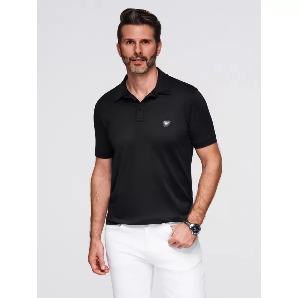  Mens t -thirt cu guler OMBRE OM-POSS-0150 NEGRU 