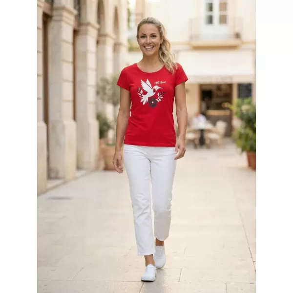  Tricou pentru femei cu mâneci scurte ALTISPORT ALW192122 ROŞU 