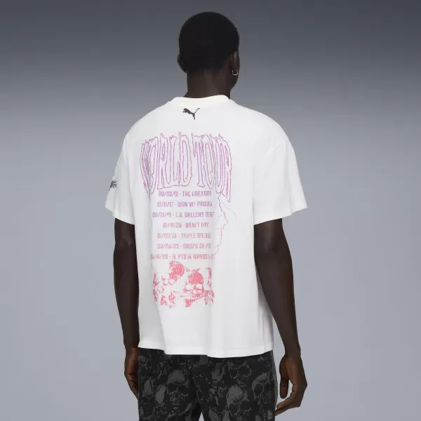 Cămaşă PUMA MELO WORLD TOUR-NAMENT TEE I 63237201 PUMA ALB 