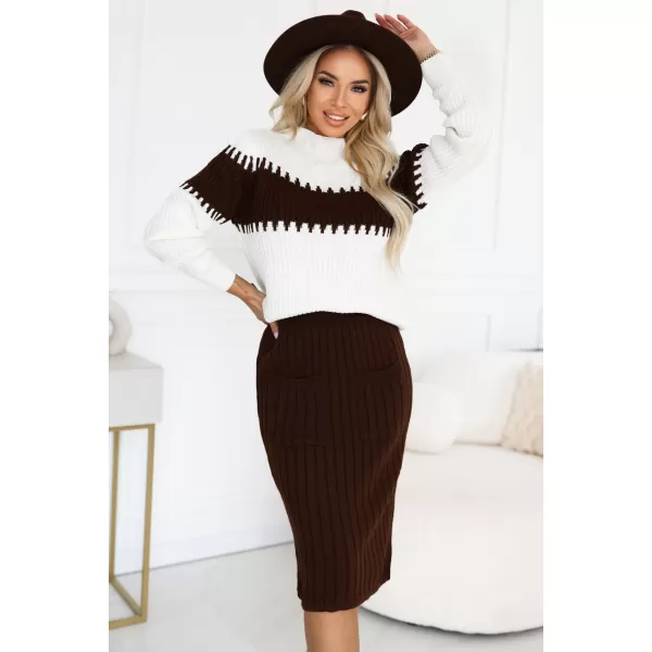  Rochie NUMOCO 571-2 CIOCOLATĂ 