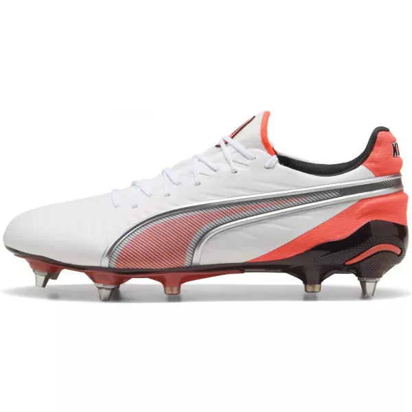  Cizme de fotbal pentru bărbați PUMA KING ULTIMATE MXSG 10881701 PUMA WHITE/PUMA SILVER 