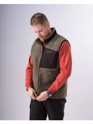 Vesta pentru bărbați PENTAGON SUMMIT SHERPA FLEECE VEST K04016 MARO GRI