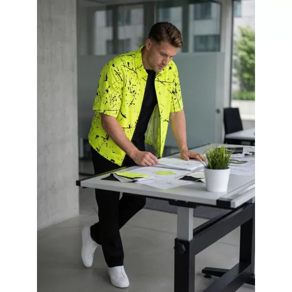  Cămașă premium pentru bărbați ALTISPORT VOJ/ALM034KOS01 GALBEN NEON 