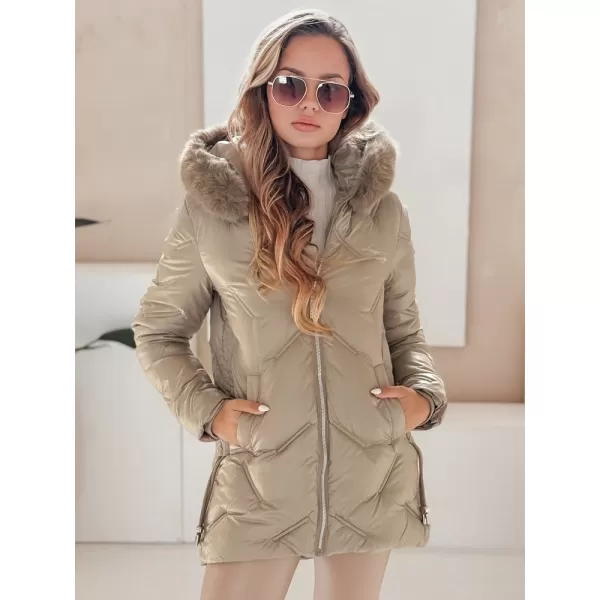  Geacă pentru doamne DSTREET TY5051 CARAMEL 