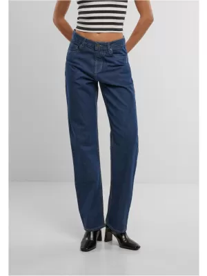 Blugi URBAN CLASSICS TB7193 BLUE DEEP BLUE SPĂLATĂ