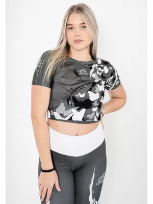 Crop top funcțional premium pentru femei ALTISPORT VOJ/ALW022TR07 GRI