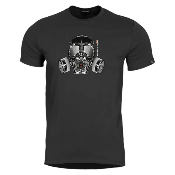  tricou PENTAGON AGERON GAS MASK K09012 NEGRU 