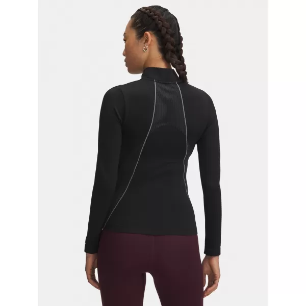  Tricou pentru femei UNDER ARMOUR UA VANISH SEAMLESS 1/4 ZIP 6000644-003 NEGRU 