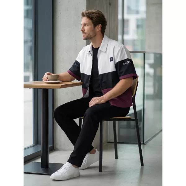  Cămașă premium pentru bărbați ALTISPORT VOJ/ALM051KOS01 BURGUNDIA 