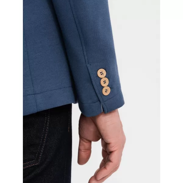  Jachetă pentru bărbați OMBRE OM-BLZB-0101 ALBASTRU ÎNCHIS 