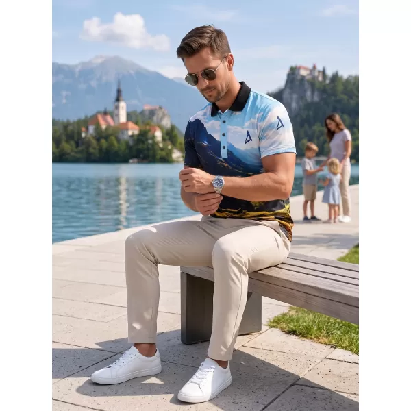  Tricou funcțional pentru bărbați cu guler premium ALTISPORT VOJ/ALM116TR05 MUNŢI 